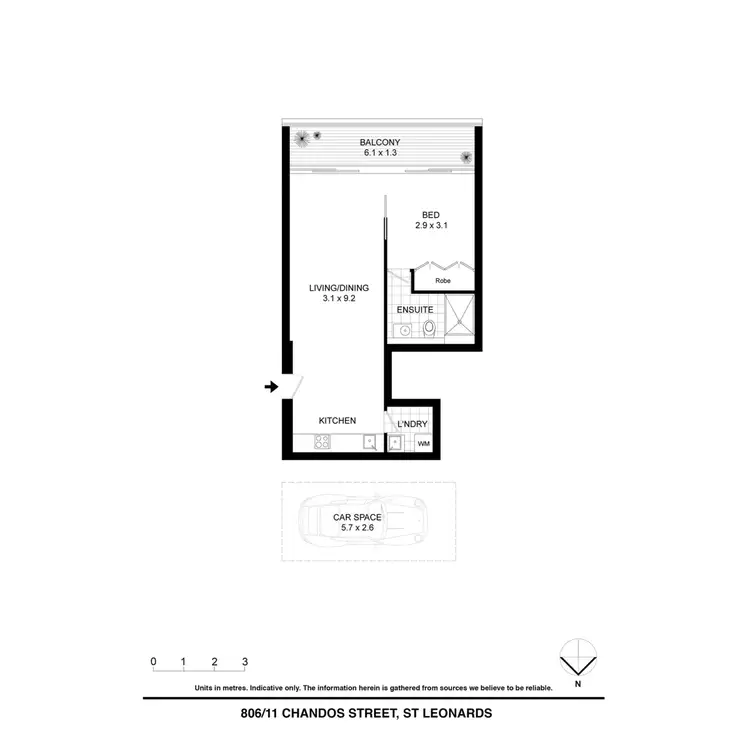 Floorplan of Homely apartment listing, 806/11 Chandos Street, St Leonards NSW 2065