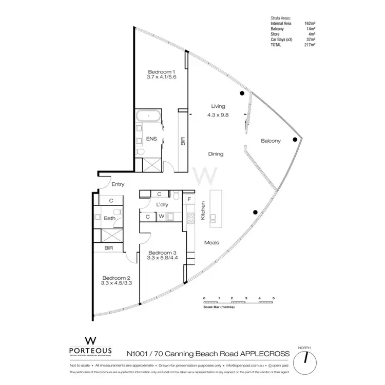 Floorplan of Homely apartment listing, N701/70 Canning Beach Road, Applecross WA 6153