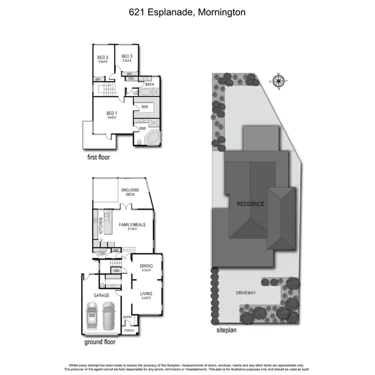Floorplan of Homely house listing, 621 Esplanade, Mornington VIC 3931