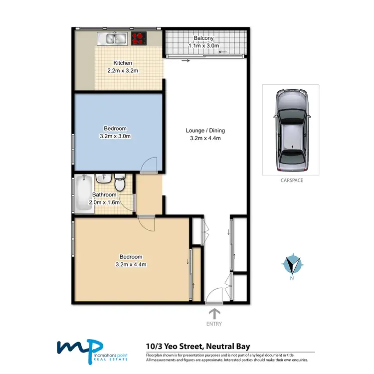 Floorplan of Homely apartment listing, 10/3 Yeo Street, Neutral Bay NSW 2089