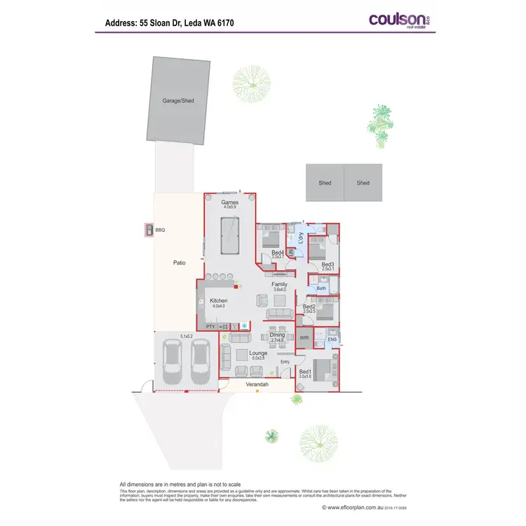 Floorplan of Homely house listing, 55 Sloan Drive, Leda WA 6170