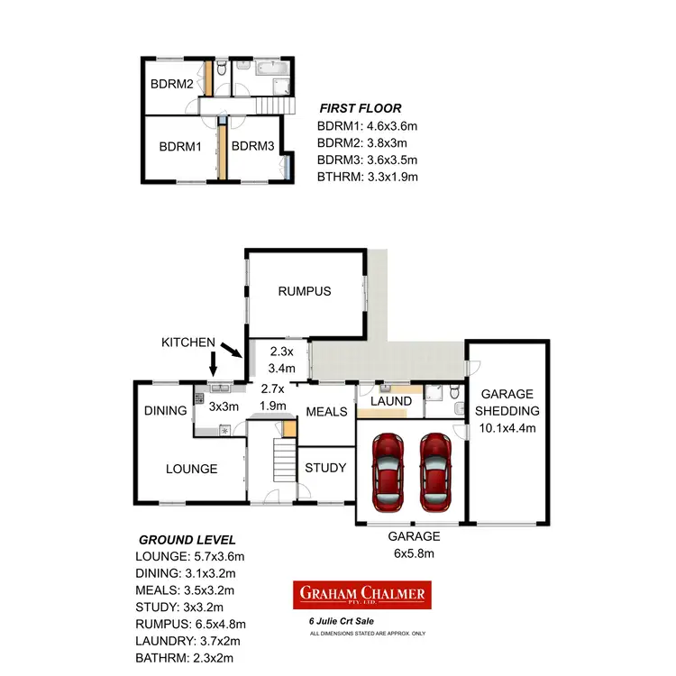 Floorplan of Homely house listing, 6 Julie Court, Sale VIC 3850