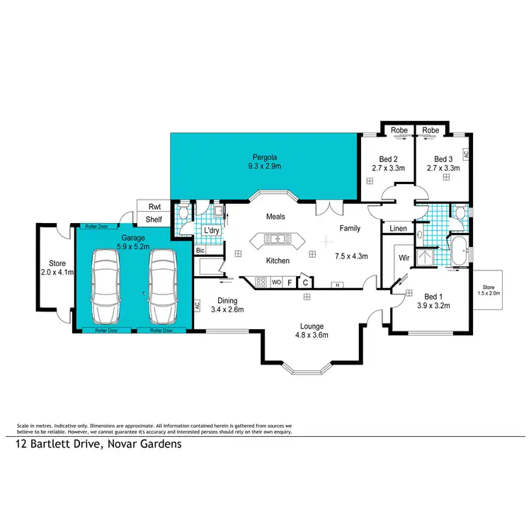 Floorplan of Homely house listing, 12 Bartlett Drive, Novar Gardens SA 5040