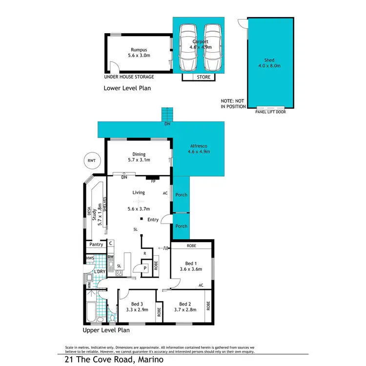 Floorplan of Homely house listing, 21 The Cove Road, Marino SA 5049