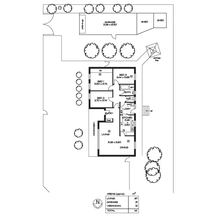Floorplan of Homely house listing, 2 Hodge Court, Morphett Vale SA 5162