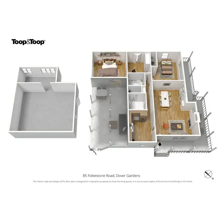 Floorplan of Homely house listing, 85 Folkestone Road, Dover Gardens SA 5048