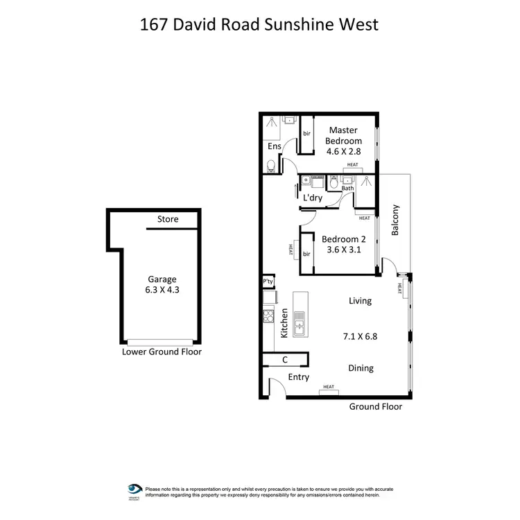 Floorplan of Homely unit listing, 167 David Drive, Sunshine West VIC 3020