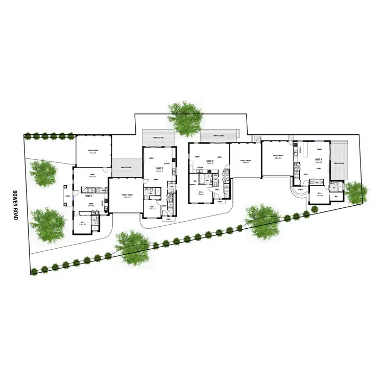 Floorplan of Homely townhouse listing, 2, 3, 4/1 Bowen Road, Doncaster East VIC 3109