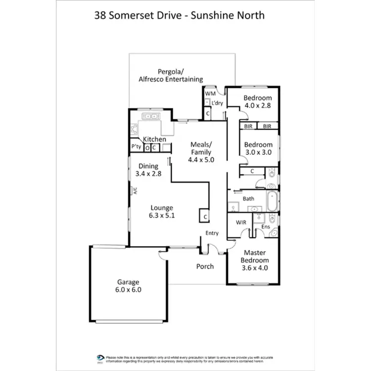 Floorplan of Homely house listing, 38 Somerset Drive, Sunshine North VIC 3020