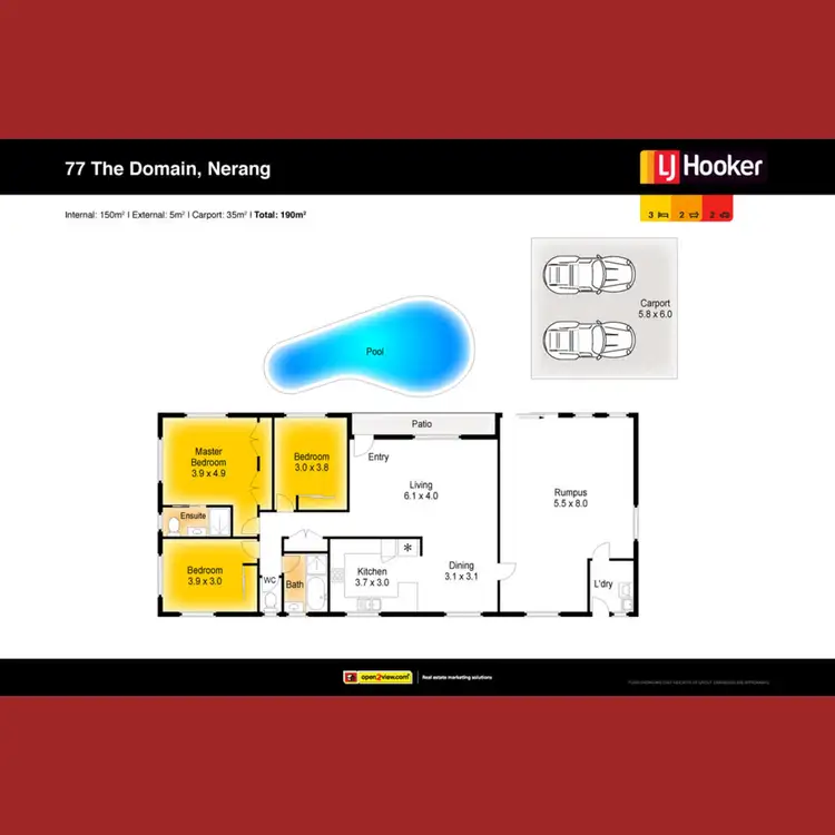 Floorplan of Homely house listing, 77 The Domain, Nerang QLD 4211