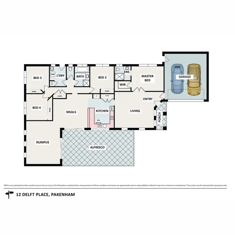 Floorplan of Homely house listing, 12 Delft Place, Pakenham VIC 3810