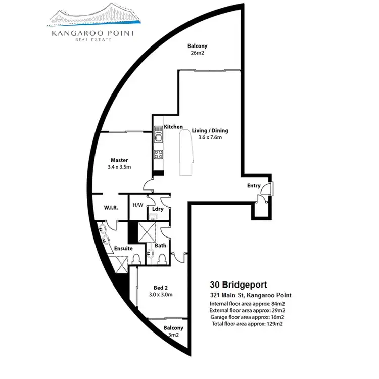 Floorplan of Homely apartment listing, 30/321 Main Street, Kangaroo Point QLD 4169
