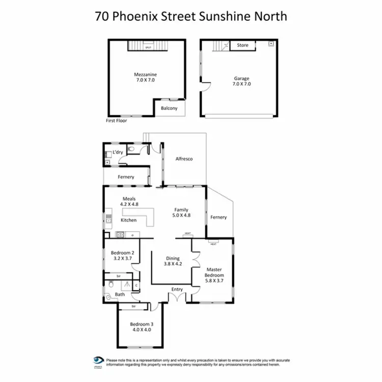 Floorplan of Homely house listing, 70 Phoenix Street, Sunshine North VIC 3020