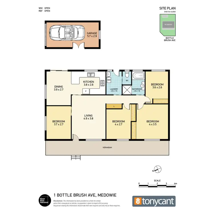 Floorplan of Homely house listing, 1 Bottlebrush Avenue, Medowie NSW 2318