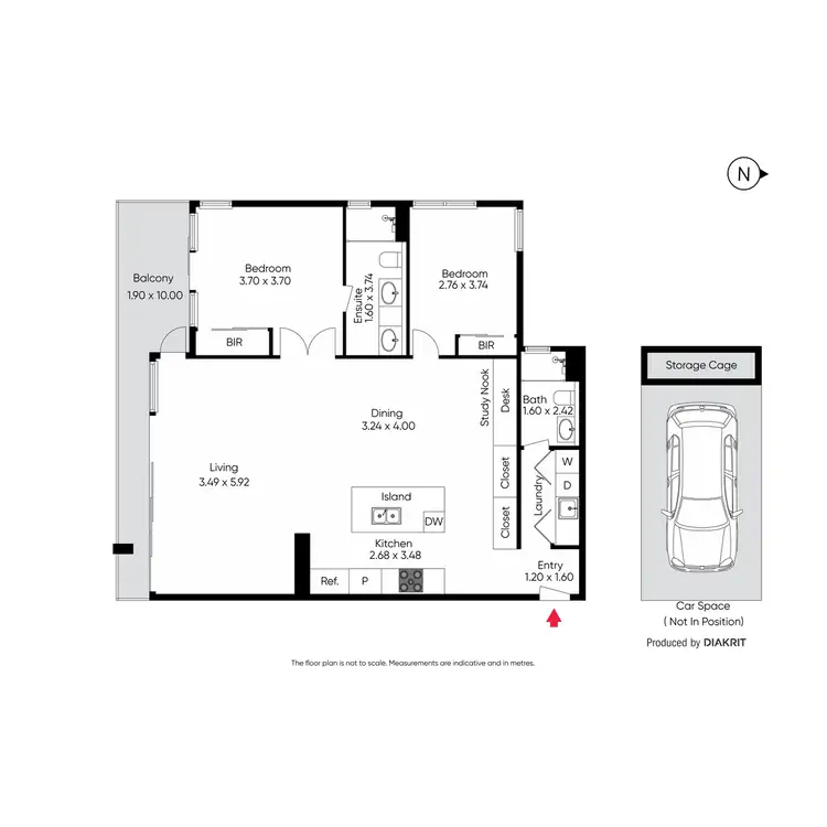 Floorplan of Homely apartment listing, 1405/139 Queensberry Street, Carlton VIC 3053