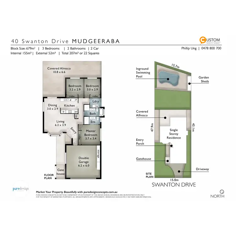 Floorplan of Homely house listing, 40 Swanton Drive, Mudgeeraba QLD 4213