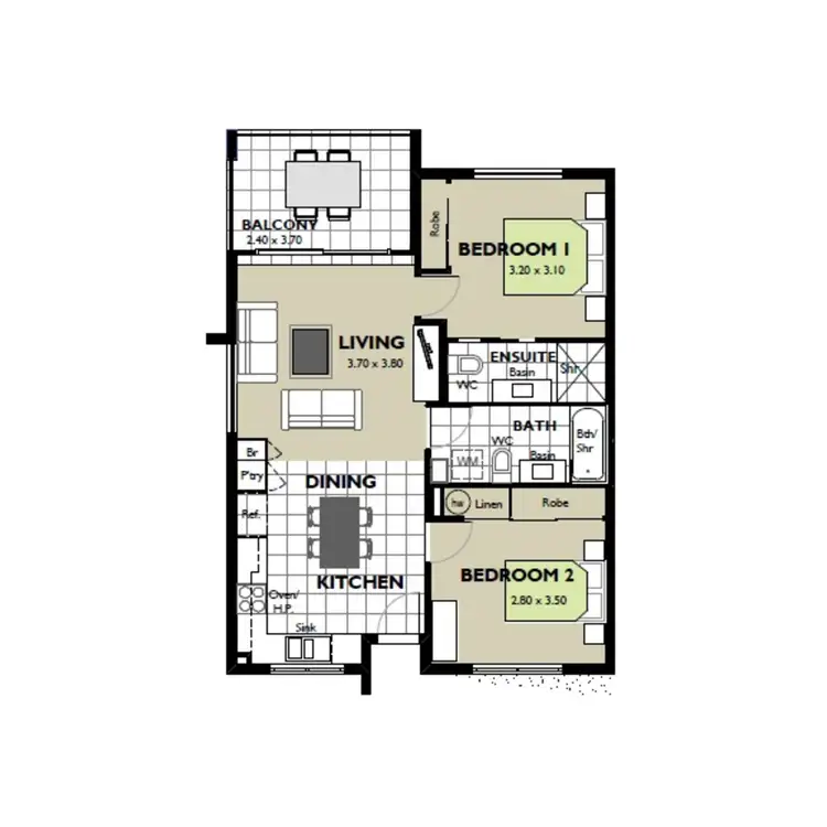 Floorplan of Homely unit listing, 621/25 Chancellor Village Boulevard, Sippy Downs QLD 4556