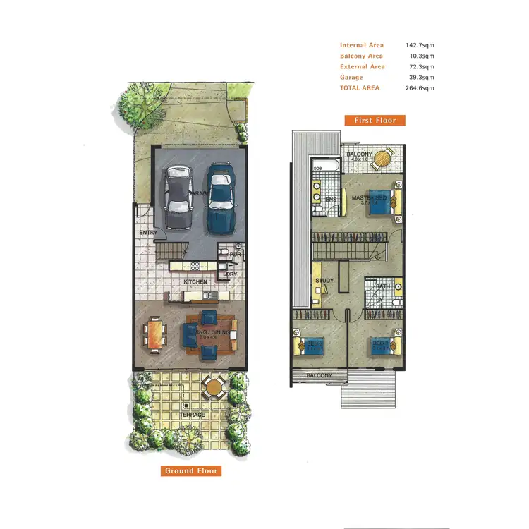 Floorplan of Homely townhouse listing, 26/28 Amazons Place, Jindalee QLD 4074