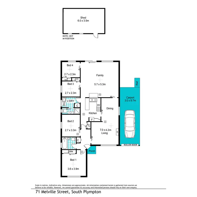 Floorplan of Homely house listing, 71 Melville Street, South Plympton SA 5038