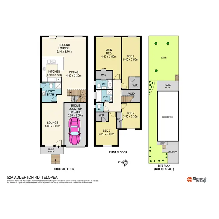Floorplan of Homely semi-detached listing, 52A Adderton Road, Telopea NSW 2117
