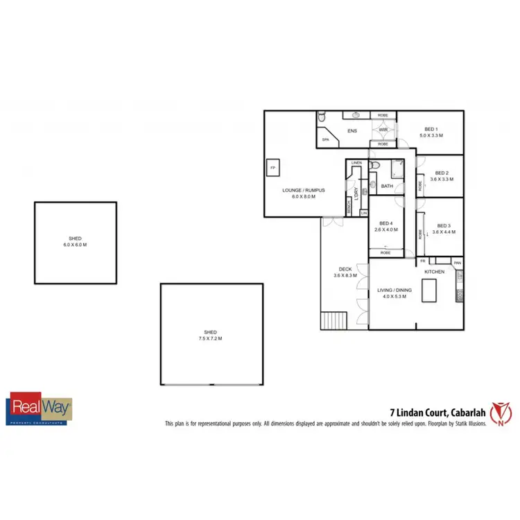 Floorplan of Homely house listing, 7 Lindan Court, Cabarlah QLD 4352