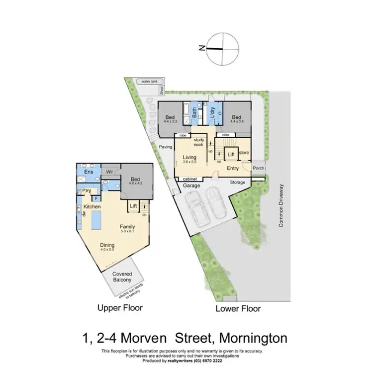 Floorplan of Homely townhouse listing, 1/2-4 Morven Street, Mornington VIC 3931