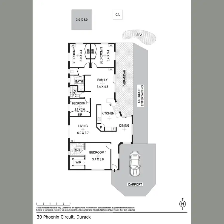 Floorplan of Homely house listing, 30 Phoenix Circuit, Durack NT 830