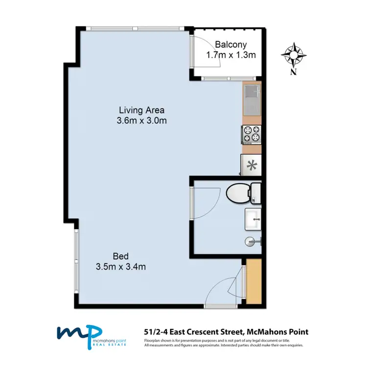 Floorplan of Homely apartment listing, 51/2-4 East Crescent Street, Mcmahons Point NSW 2060