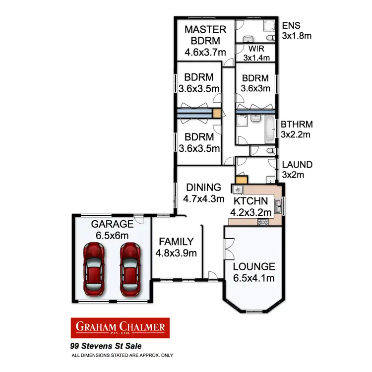 Floorplan of Homely house listing, 99 Stevens Street, Sale VIC 3850