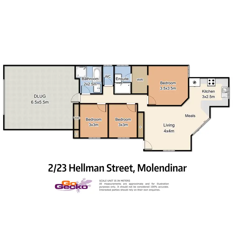 Floorplan of Homely semi-detached listing, 2/23 Hellman Street, Molendinar QLD 4214