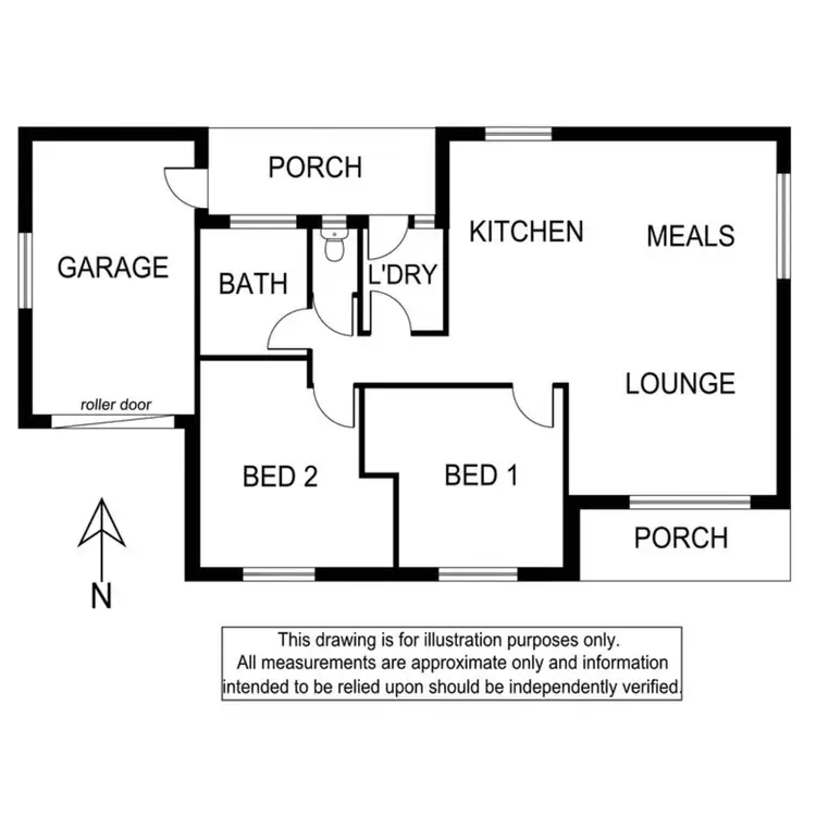 Floorplan of Homely unit listing, 1/1 Acacia Street, Mount Gambier SA 5290