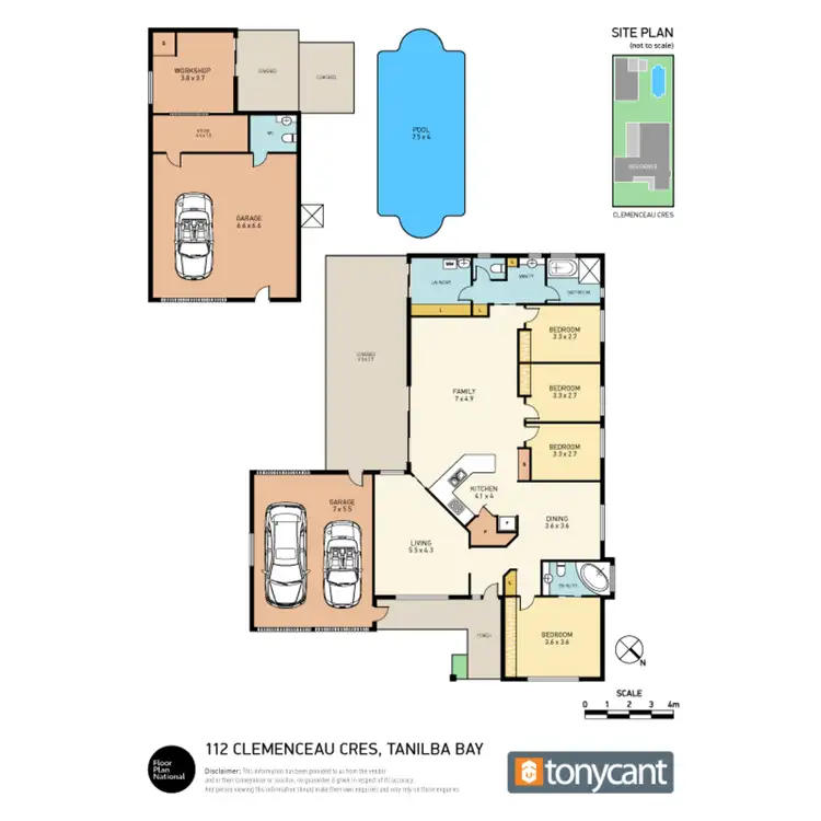 Floorplan of Homely house listing, 112 Clemenceau Crescent, Tanilba Bay NSW 2319