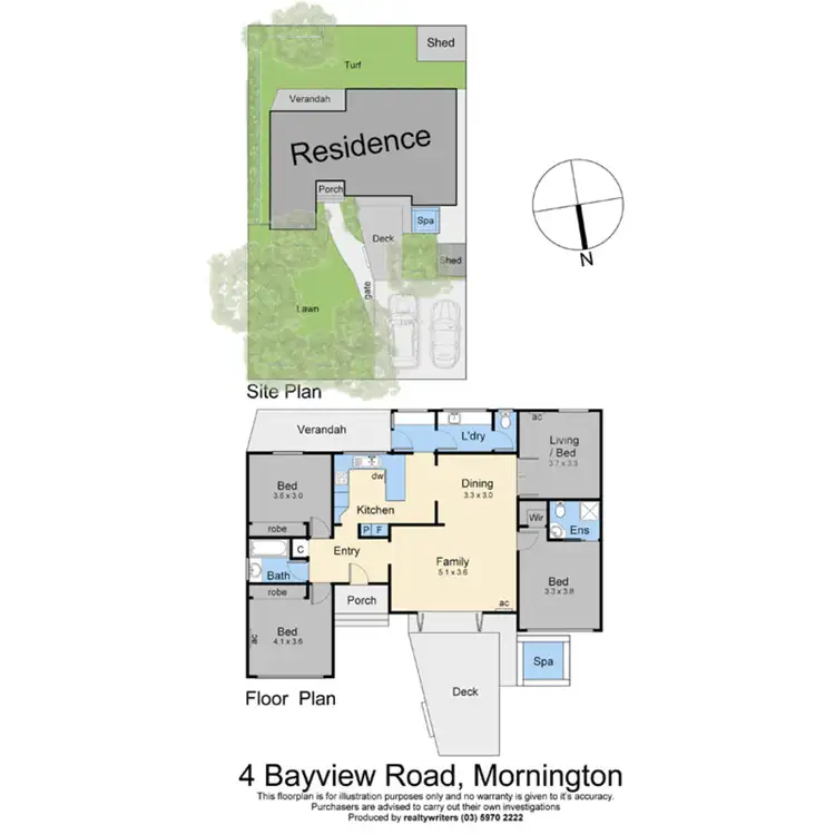 Floorplan of Homely house listing, 4 Bayview Road, Mornington VIC 3931