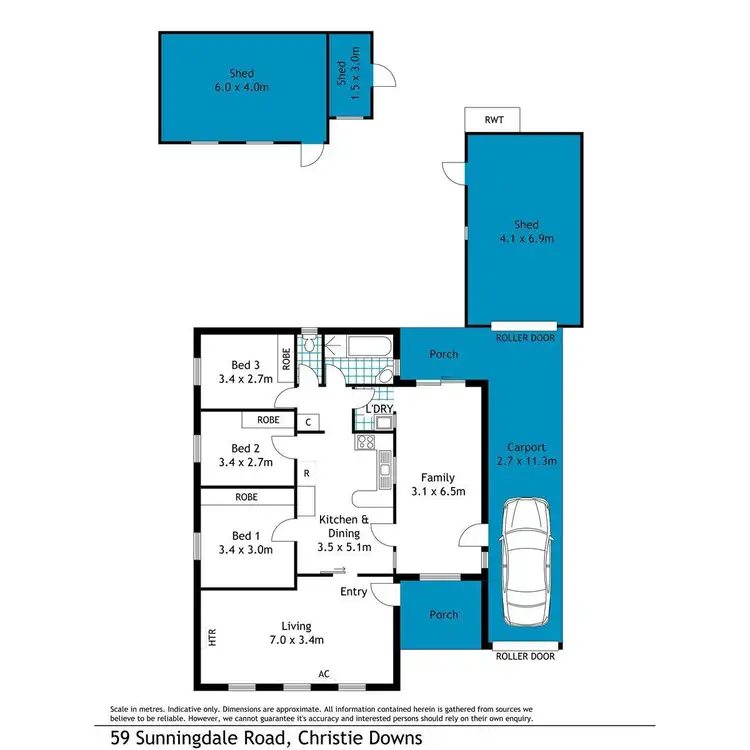 Floorplan of Homely house listing, 59 Sunningdale Drive, Christie Downs SA 5164