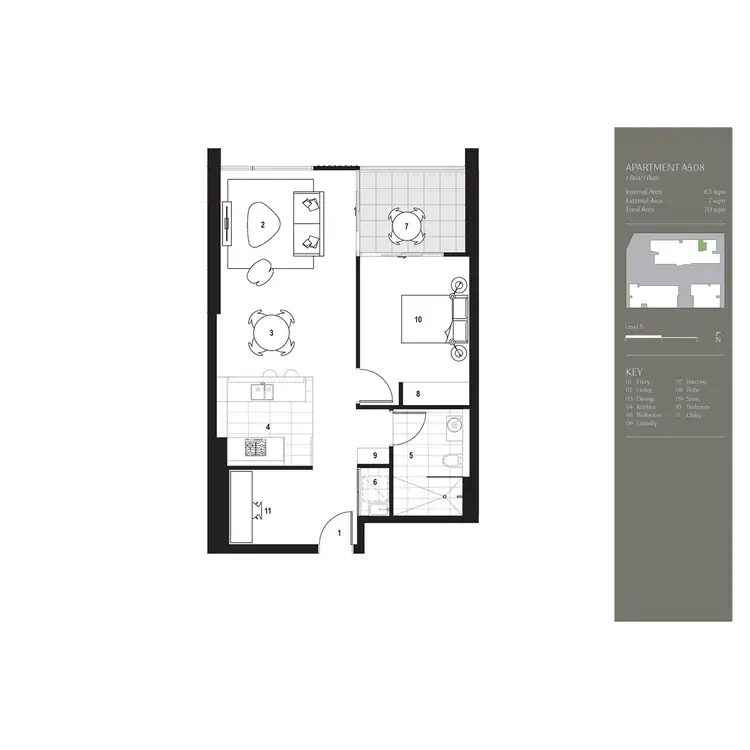 Floorplan of Homely apartment listing, A5.08/7-17 Verona Drive, Wentworth Point NSW 2127
