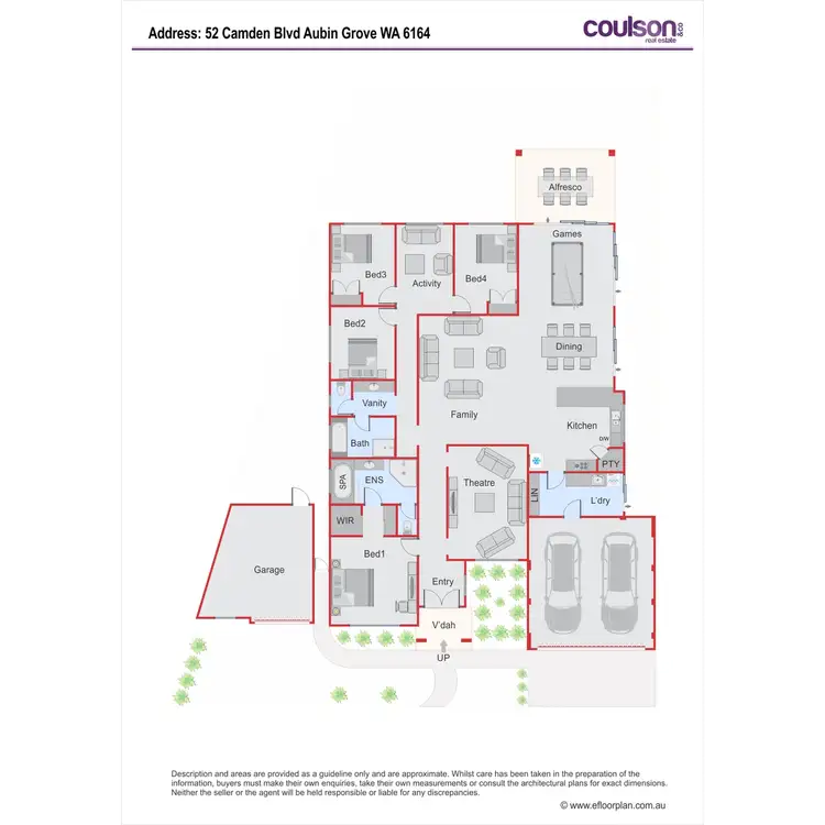 Floorplan of Homely house listing, 52 Camden Boulevard, Aubin Grove WA 6164