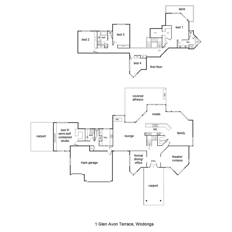 Floorplan of Homely house listing, 1 Glen Avon Terrace, Wodonga VIC 3690