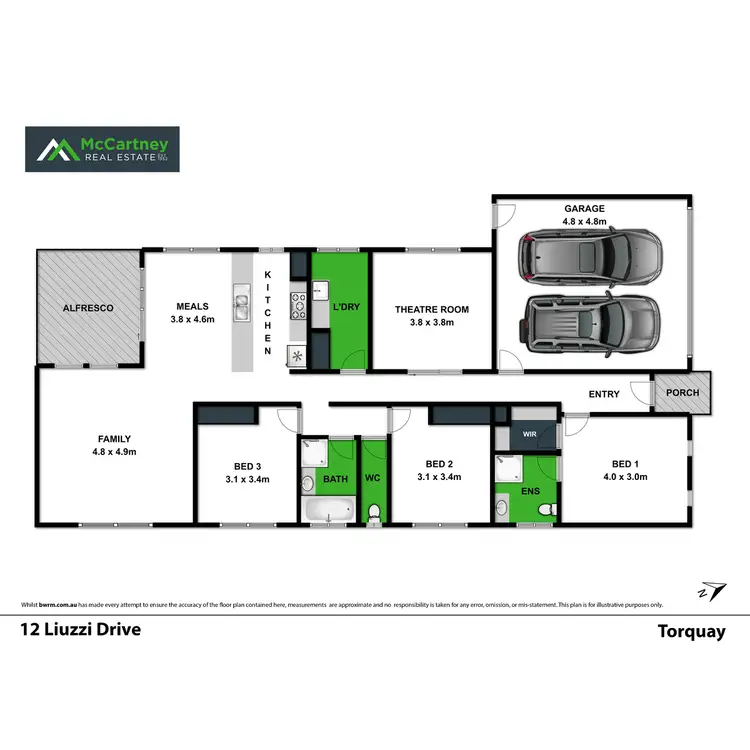 Floorplan of Homely house listing, 12 Liuzzi Drive, Torquay VIC 3228