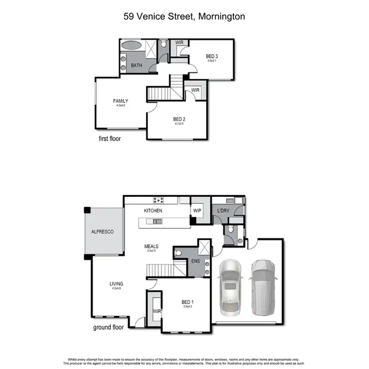 Floorplan of Homely townhouse listing, 59 Venice Street, Mornington VIC 3931