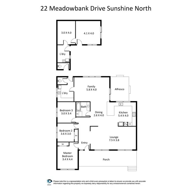 Floorplan of Homely house listing, 22 Meadowbank Drive, Sunshine North VIC 3020
