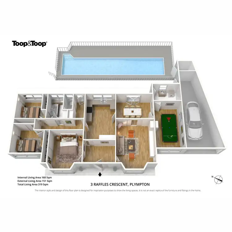 Floorplan of Homely house listing, 3 Raffles Crescent, Plympton SA 5038