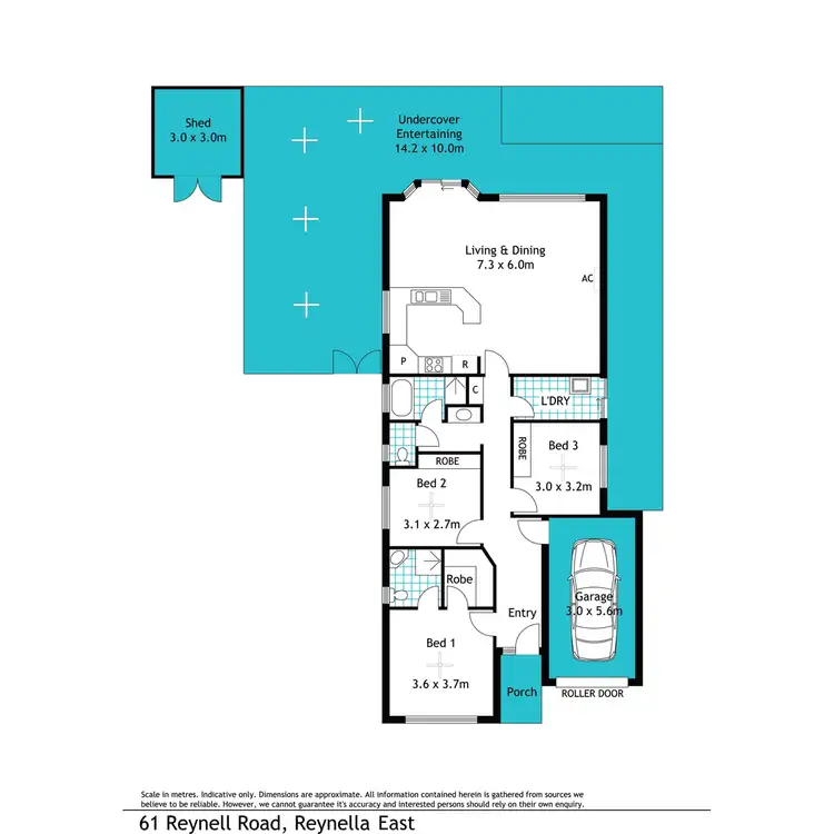 Floorplan of Homely house listing, 61 Reynell Road, Reynella East SA 5161