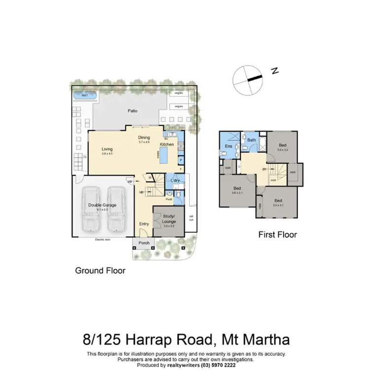 Floorplan of Homely townhouse listing, 8/125 Harrap Road, Mount Martha VIC 3934