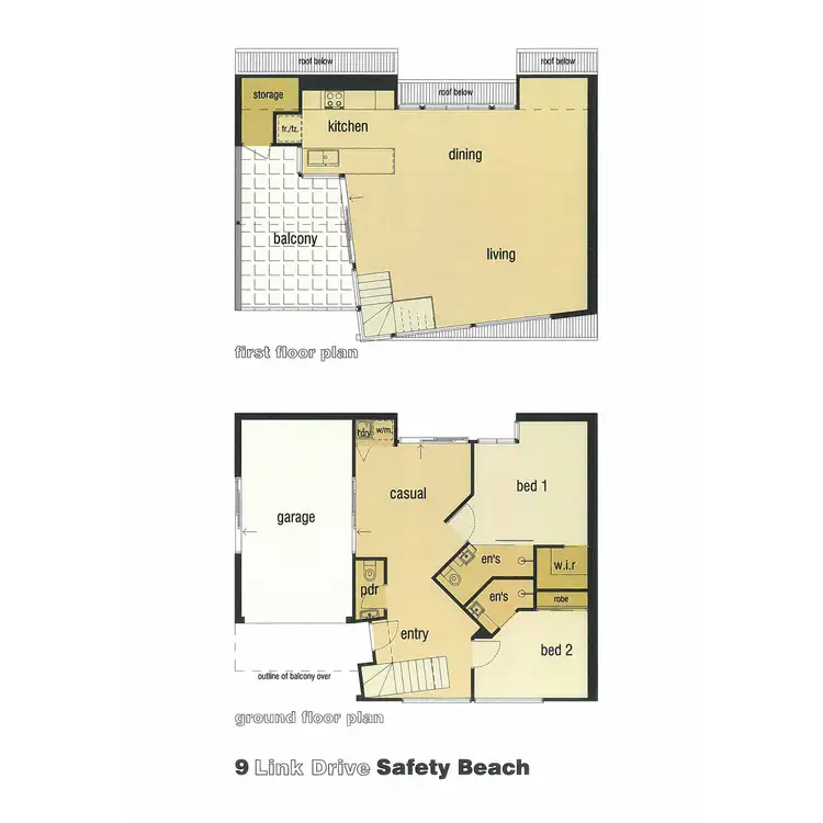 Floorplan of Homely townhouse listing, 9 Link Drive, Safety Beach VIC 3936