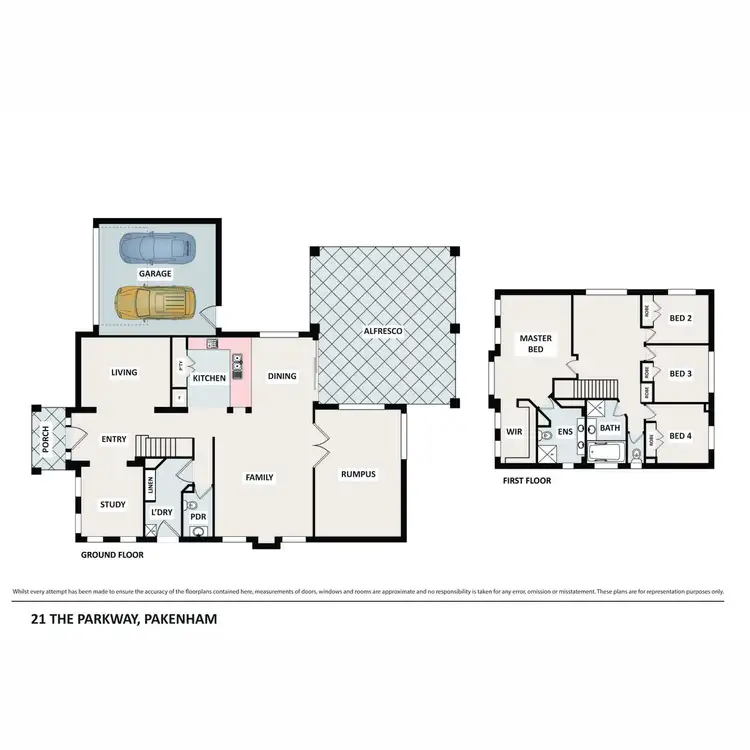 Floorplan of Homely house listing, 21 The Parkway, Pakenham VIC 3810
