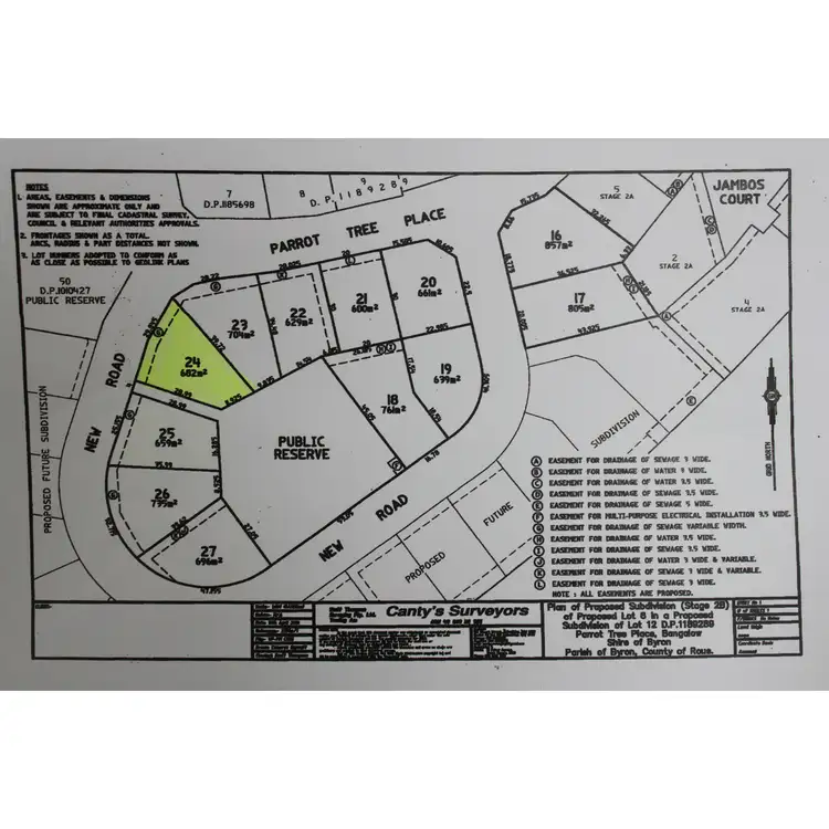 Floorplan of Homely land listing, LOT 24 Parrot Tree Place, Bangalow NSW 2479