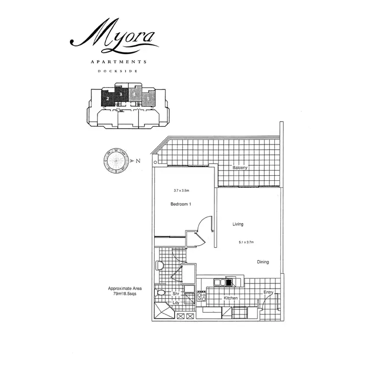 Floorplan of Homely apartment listing, 29/45 Deakin Street, Kangaroo Point QLD 4169