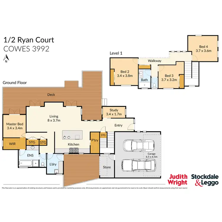 Floorplan of Homely house listing, 1/2 Ryan Court, Cowes VIC 3922