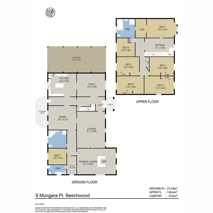 Floorplan of Homely rural property listing, 9 Mungara Place, Beechwood NSW 2446