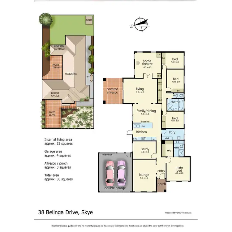 Floorplan of Homely house listing, 38 Balinga Drive, Skye VIC 3977